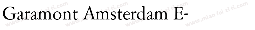 Garamont Amsterdam E字体转换